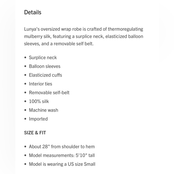 Lunya Short Washable Silk Robe (sold out color) - Picture 11 of 12